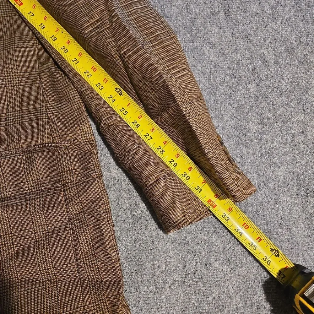 Lauren Ralph Lauren Wool Blazer Jacket Men's 42L Brown 2 button Made Canada